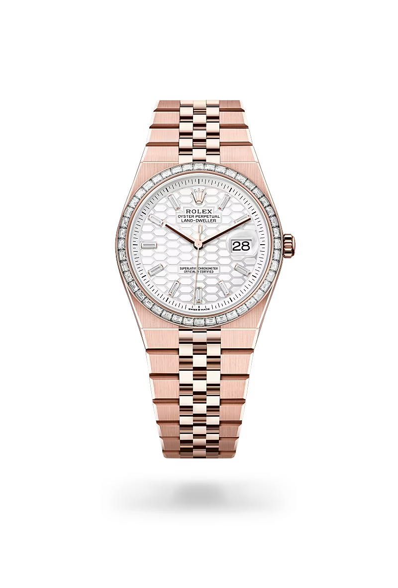 Rolex Land-Dweller 36 Oyster, 36 mm, Everose gold and diamonds M127285TBR-0002