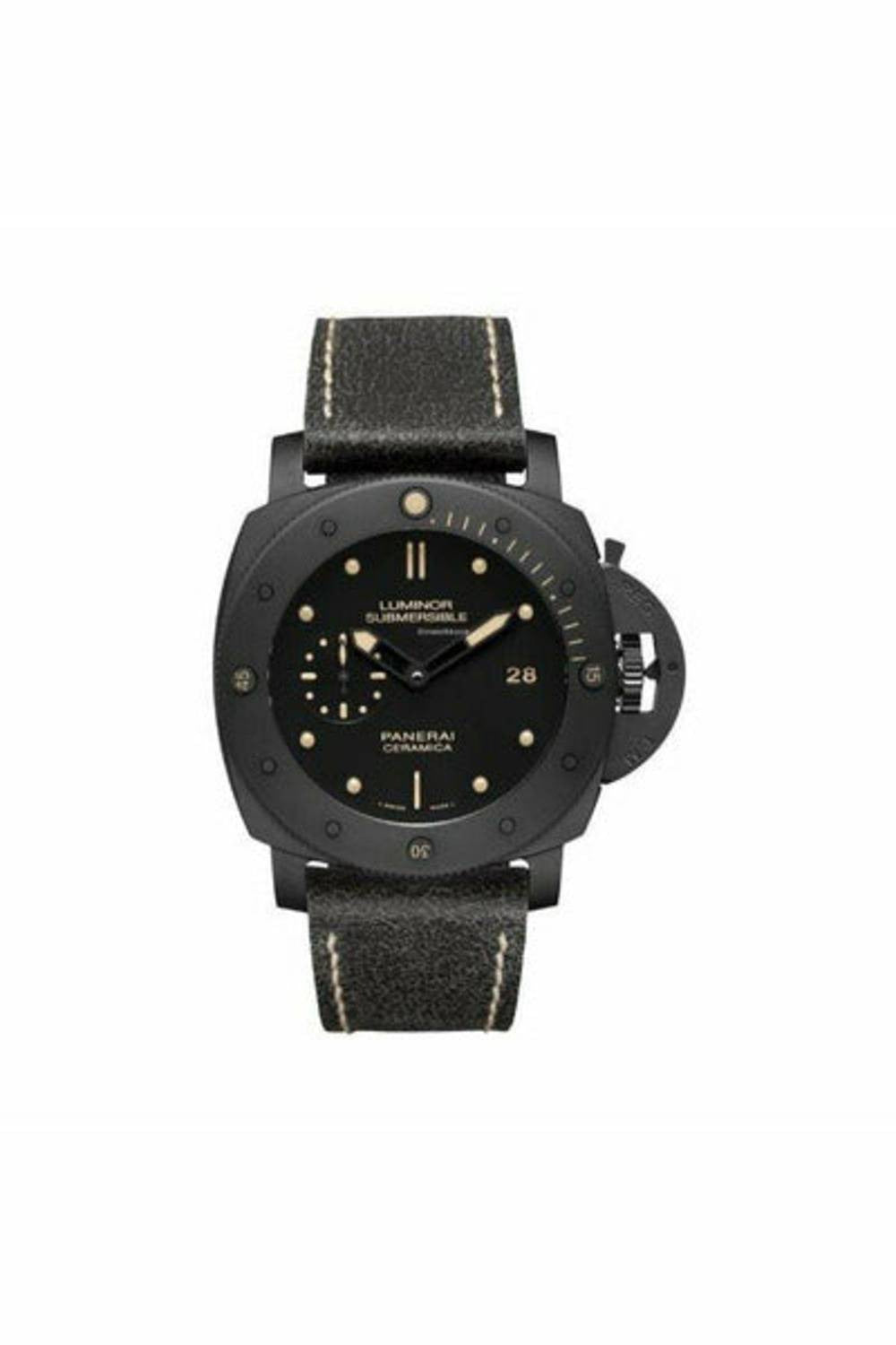 panerai luminor submersible 1950 3 days 47mm black ceramic men's watch-DUBAILUXURYWATCH