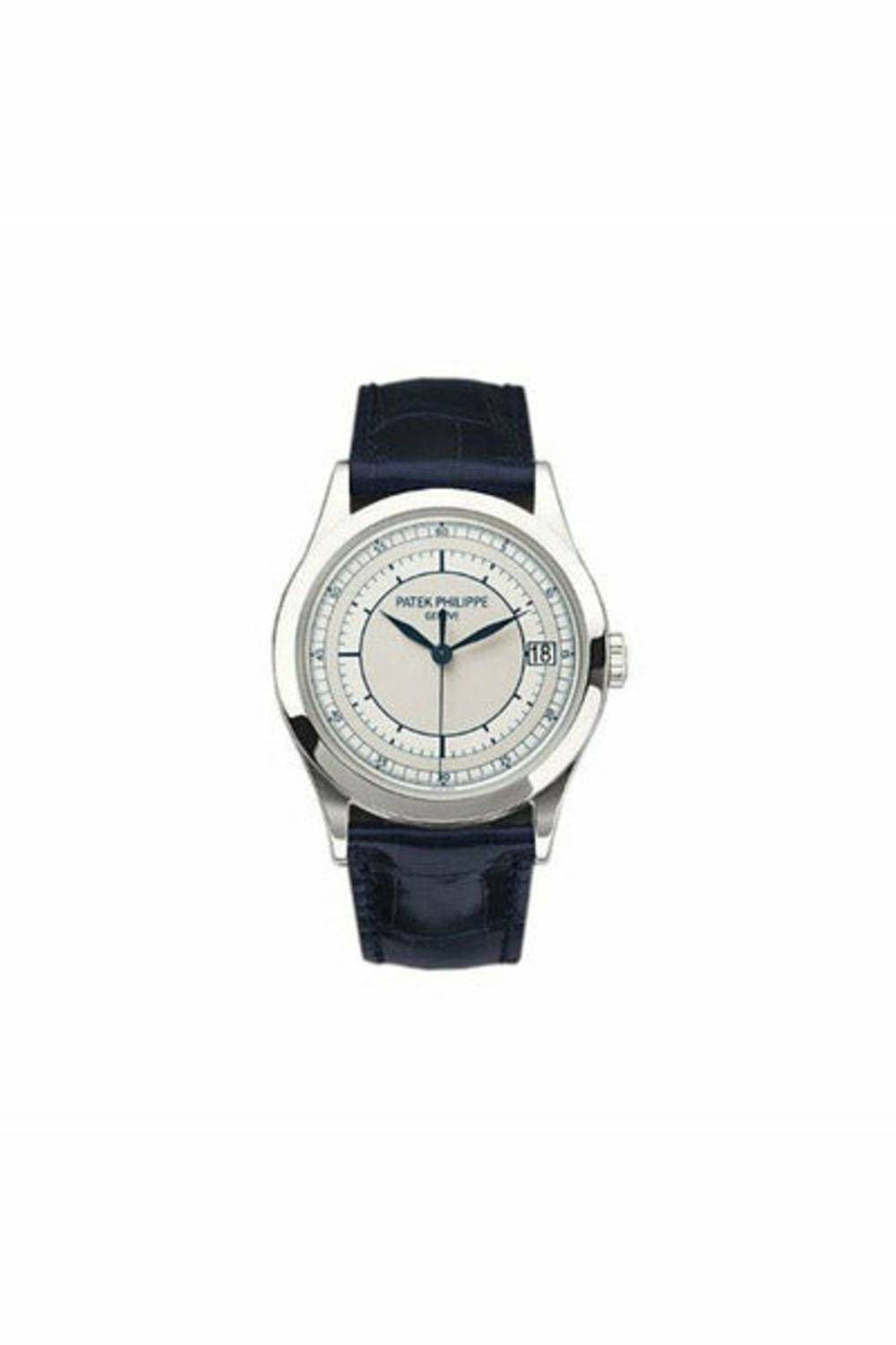 patek philippe calatrava 5296g-001 white gold silver dial men's watch-DUBAILUXURYWATCH