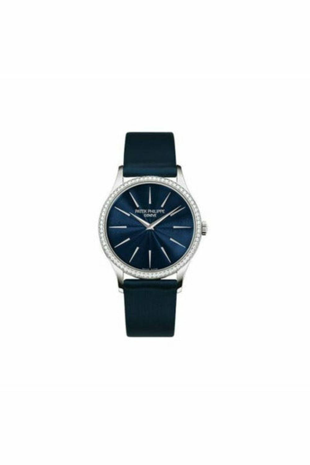 patek philippe calatrava joaillerie guilloched night blue dial-DUBAILUXURYWATCH