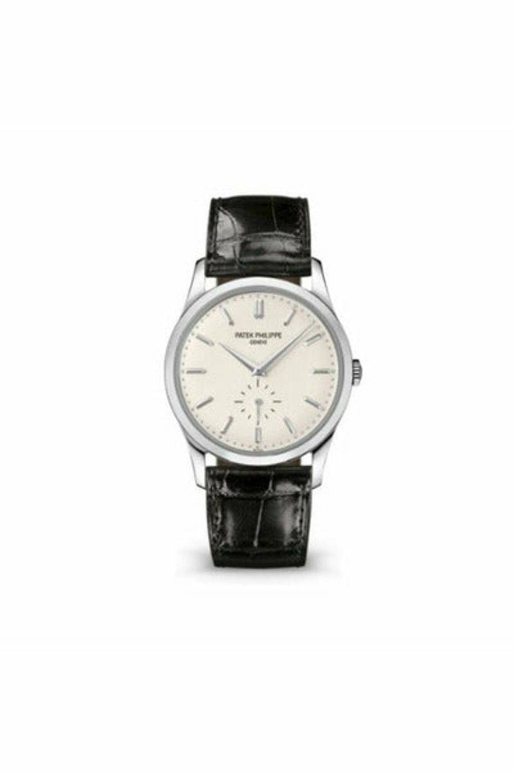 patek philippe calatrava silver dial 18kt white gold men's watch-DUBAILUXURYWATCH