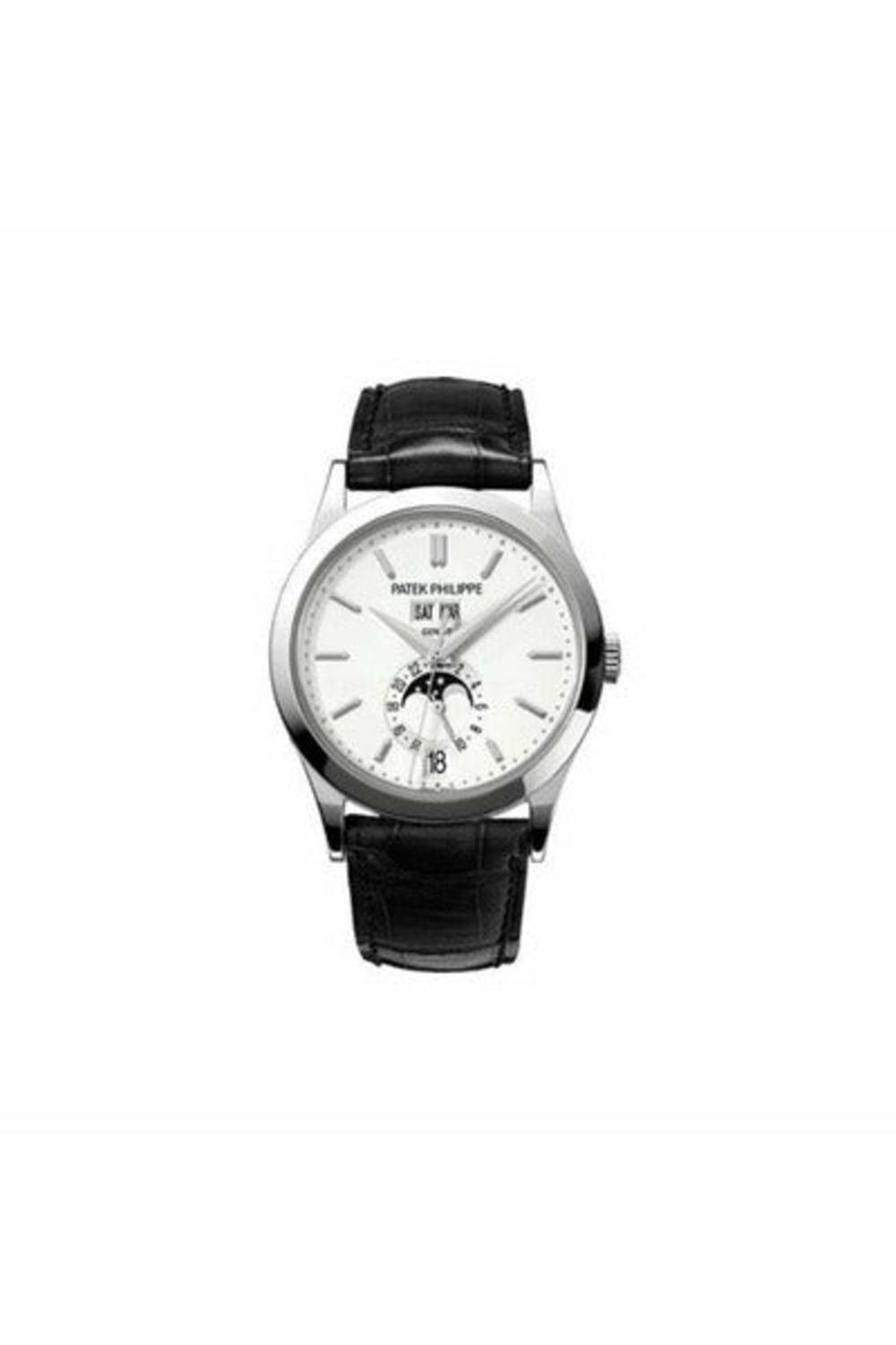 patek philippe complications 5396g-011 annual calendar moon phases white gold watch-DUBAILUXURYWATCH