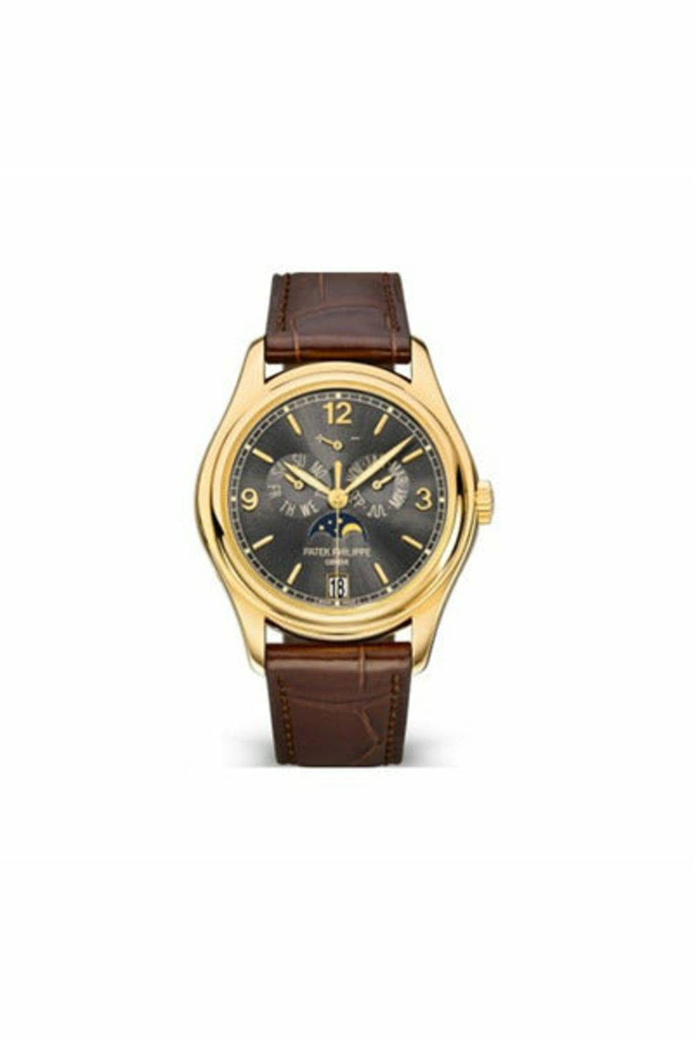 patek philippe complications moon phase grey dial men's watch ref. 5146j-010-DUBAILUXURYWATCH