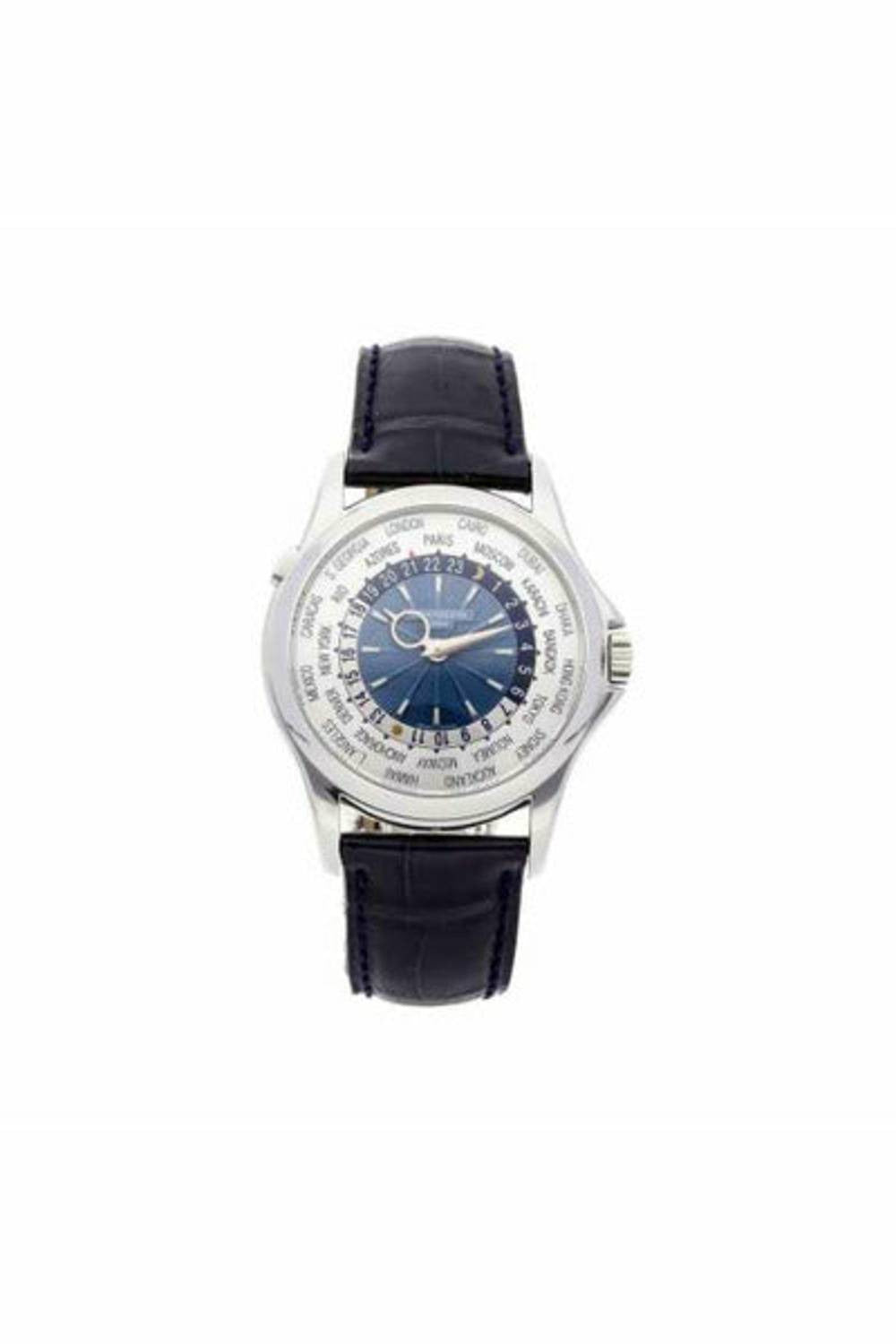 patek philippe complications world time platinum men's watch ref. 5130p-001-DUBAILUXURYWATCH