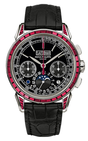 patek philippe grand complications perpetual calendar chronograph ruby platinum watch ref. 5271/12p-001-DUBAILUXURYWATCH