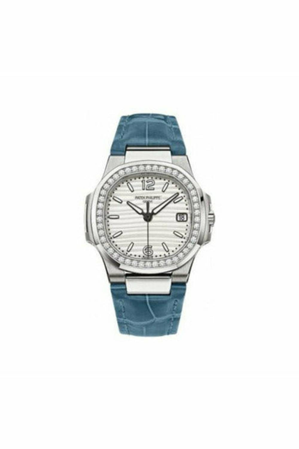 patek philippe nautilus 7010g-011 white gold dial ladies watch-DUBAILUXURYWATCH