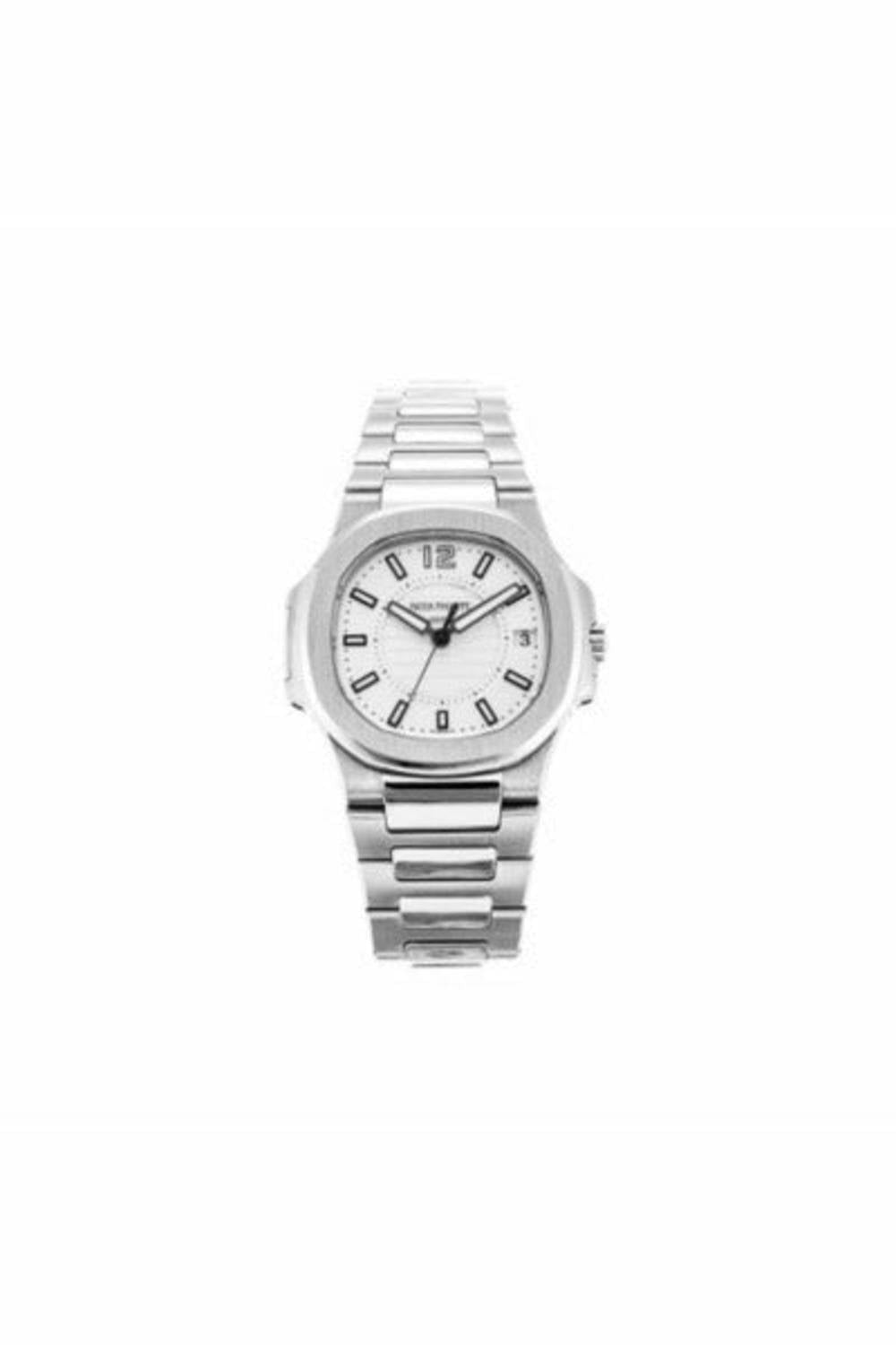 patek philippe nautilus 7011/1g-001 white gold silvery white dial ladies watch-DUBAILUXURYWATCH