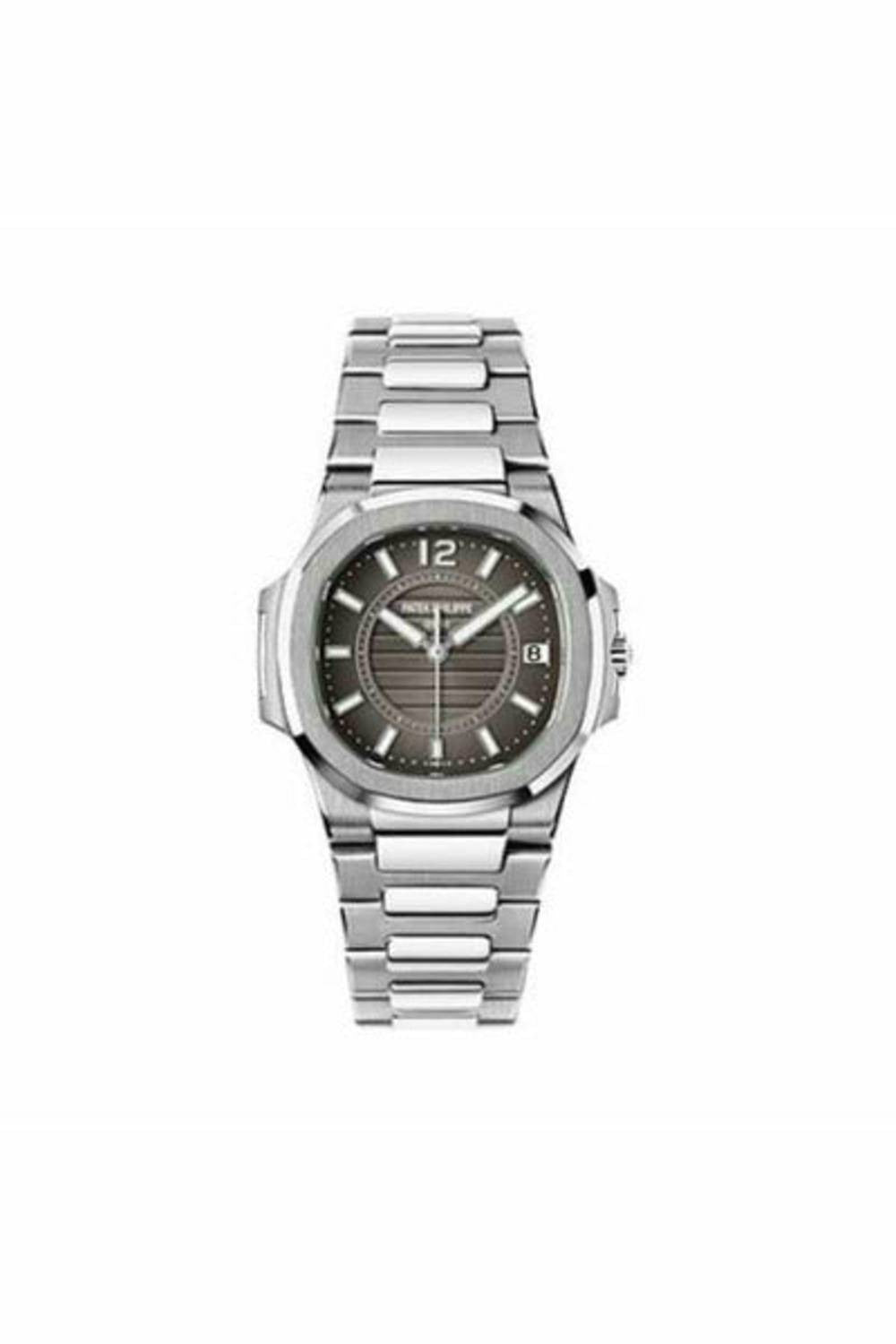 patek philippe nautilus 7011/1g-010 18kt white gold grey dial ladies watch-DUBAILUXURYWATCH