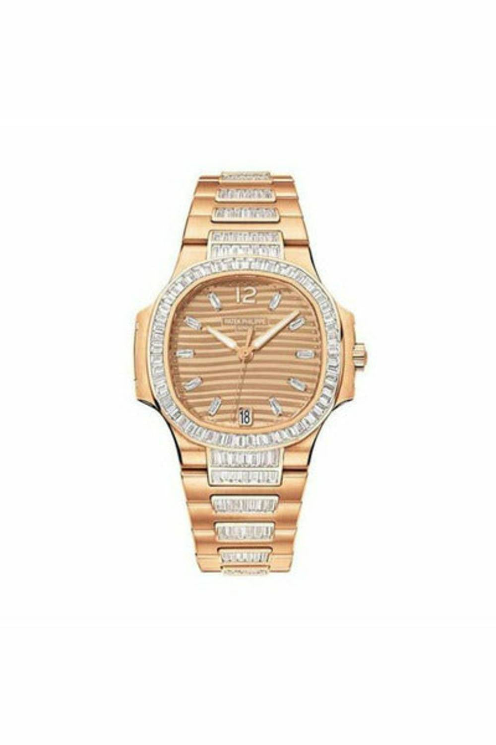 patek philippe nautilus 7014/1r-001 rose gold ladies watch-DUBAILUXURYWATCH