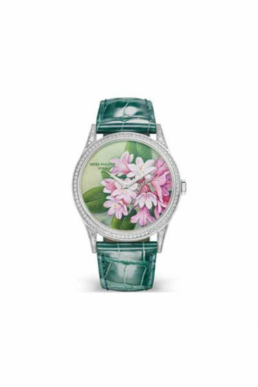 patek philippe rare handcrafts calatrava portraits of flowers ladies watch ref. 5077/100g-035-DUBAILUXURYWATCH