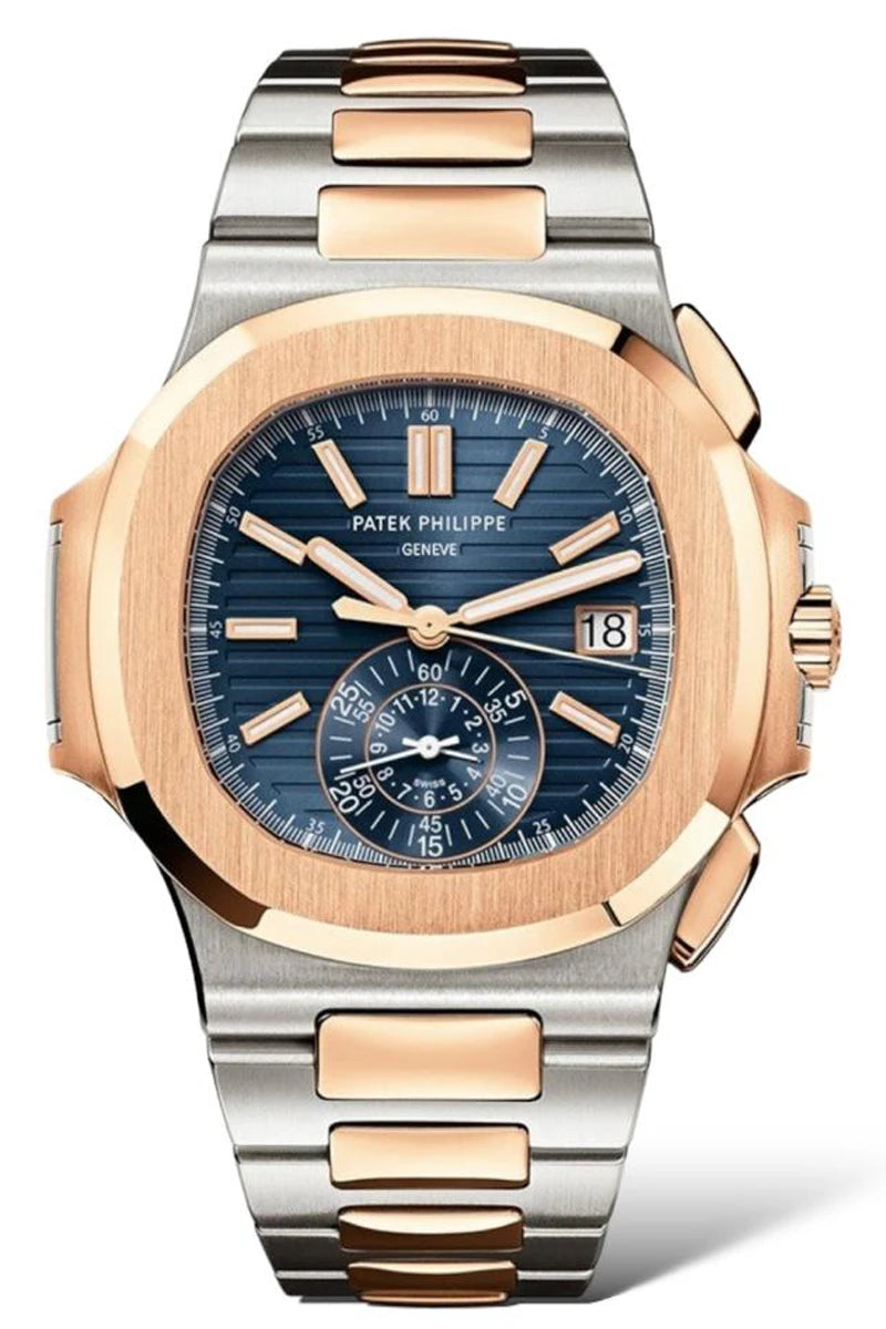 Patek Philippe Nautilus 5980/1AR – Two-Tone Rose Gold & Steel, Chronograph-DUBAILUXURYWATCH