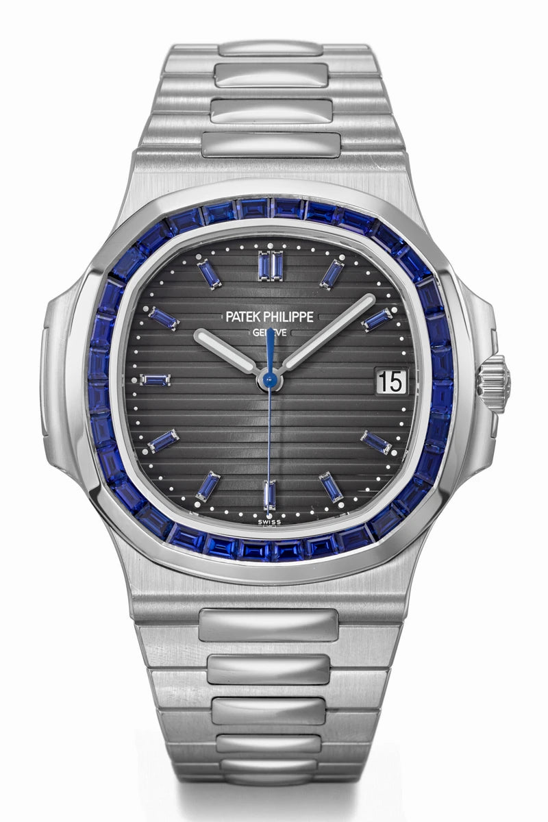 Patek Philippe Nautilus 5711/111P-001 – Limited Edition Platinum Blue Sapphire Bezel 44mm Men’s Watch-DUBAILUXURYWATCH