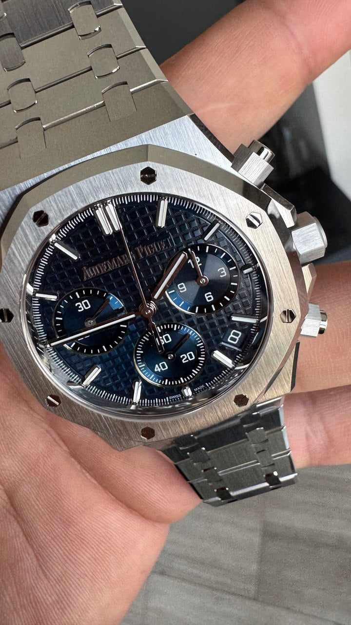 Audemars Piguet Royal Oak Chronograph “50th Anniversary” Blue Dial - DUBAILUXURYWATCH