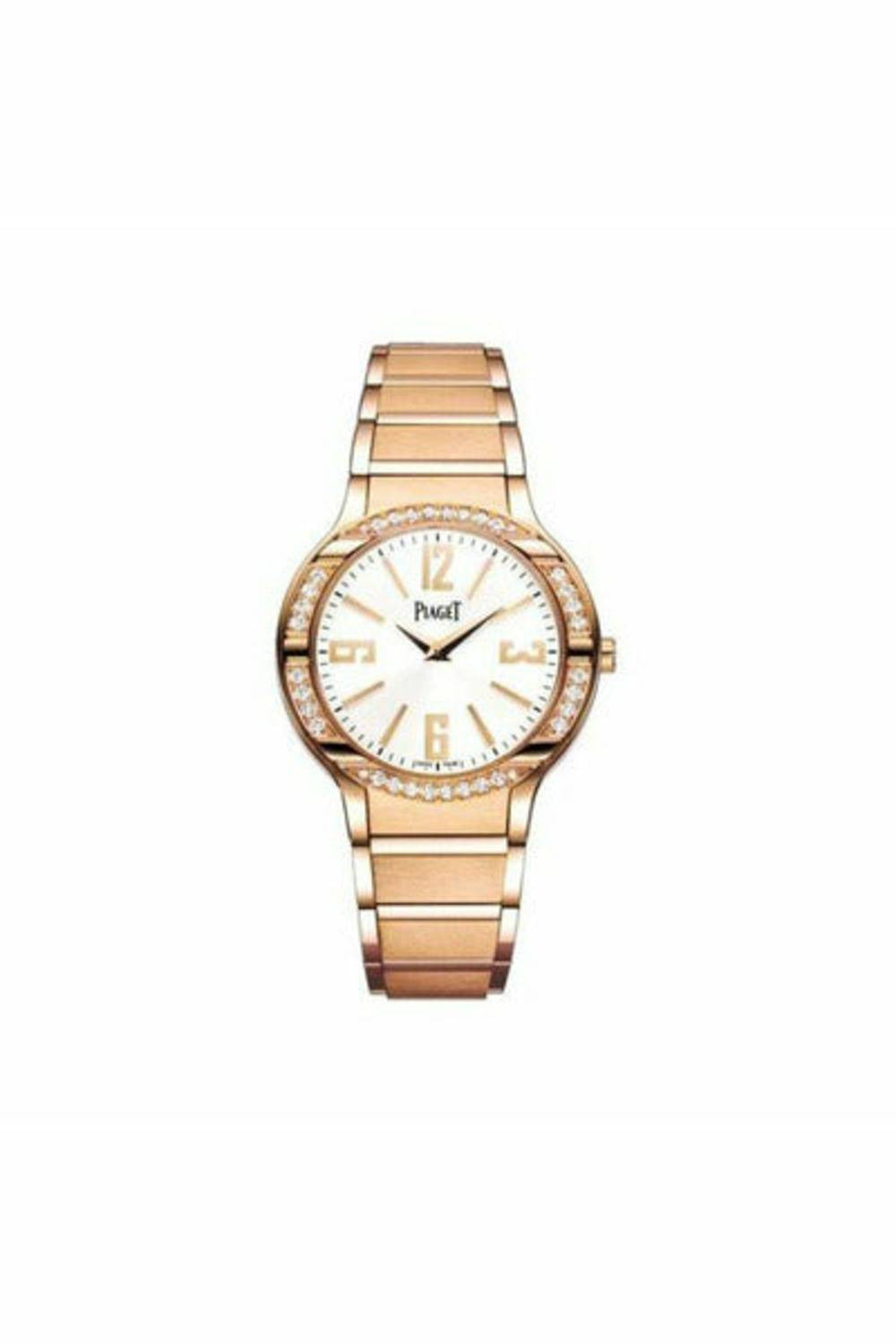 piaget polo diamond 32mm 18kt rose gold ladies watch-DUBAILUXURYWATCH