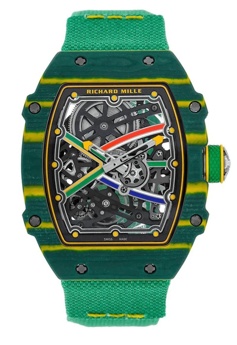 richard mille 6702 green high jump and sprint carbon tpt 38.70mm x 47.52mm men's watch-DUBAILUXURYWATCH