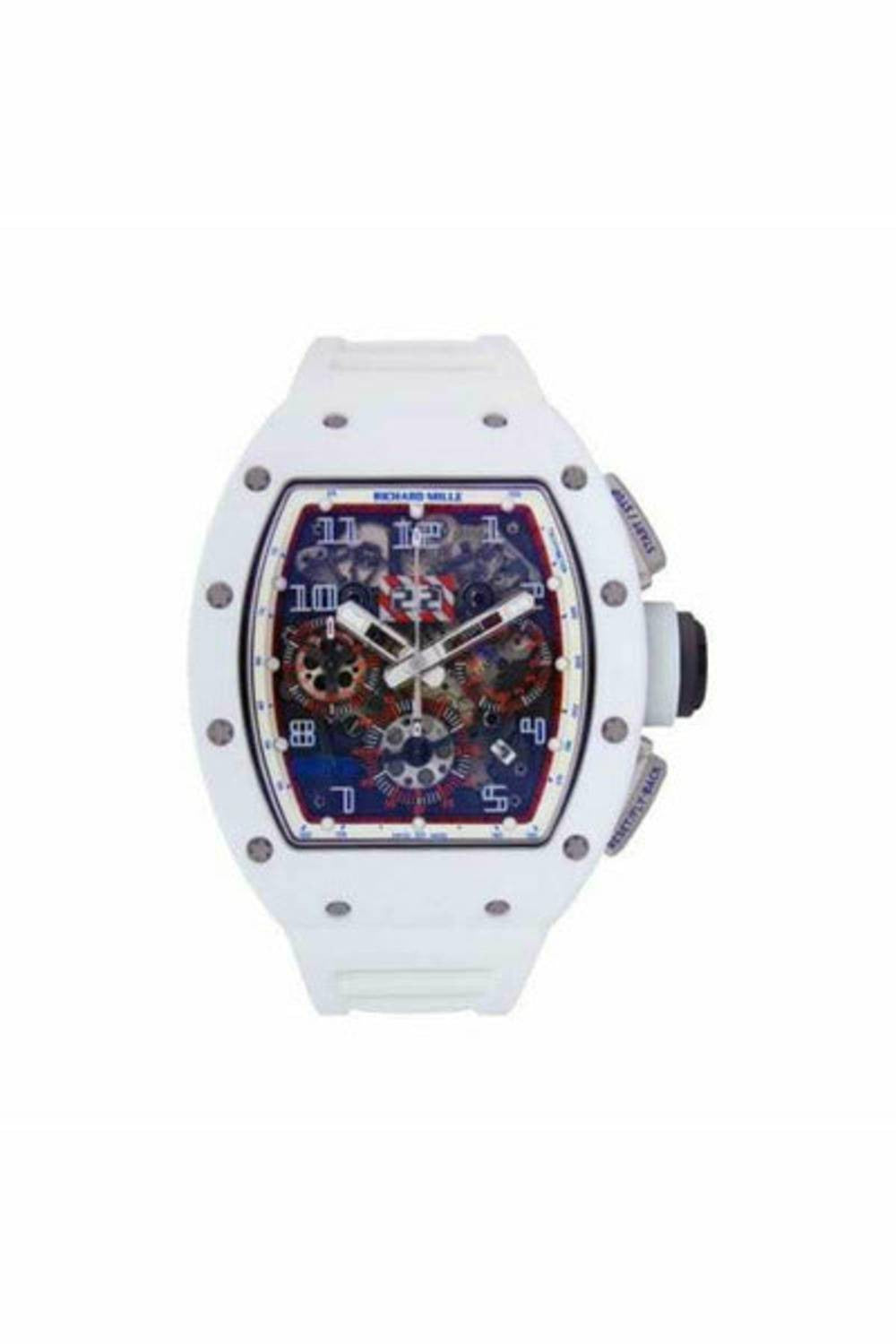 richard mille asia exclusive white ntpt carbon ceramic chronograph 50mm x 40mm men's watch-DUBAILUXURYWATCH