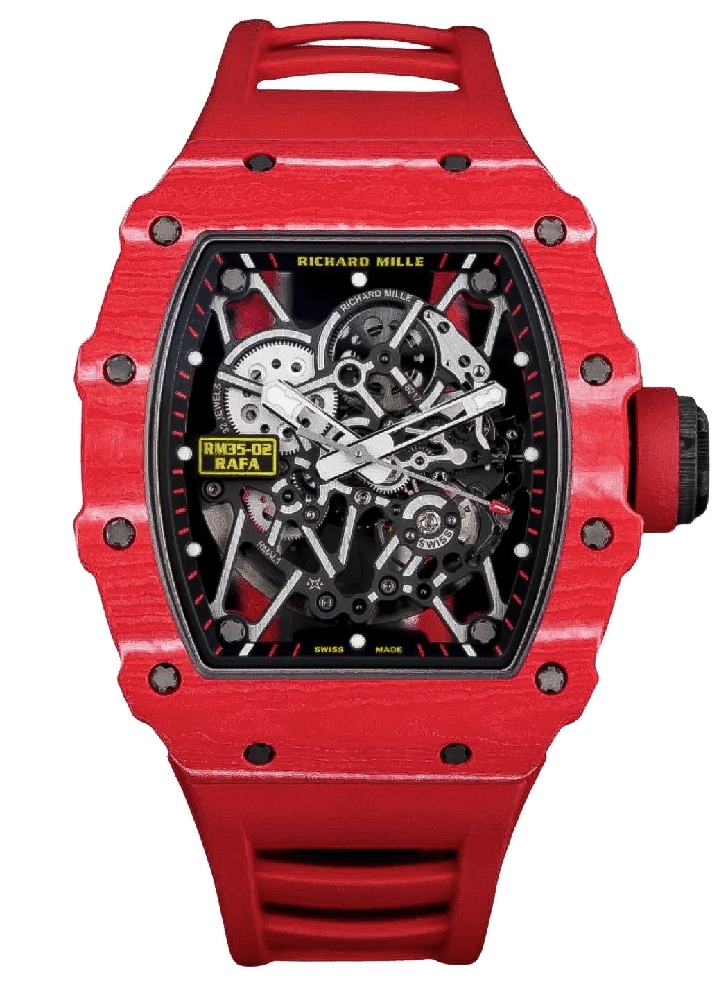 richard mille rafael nadal signature red 50mm x 44.5mm men's watch-DUBAILUXURYWATCH