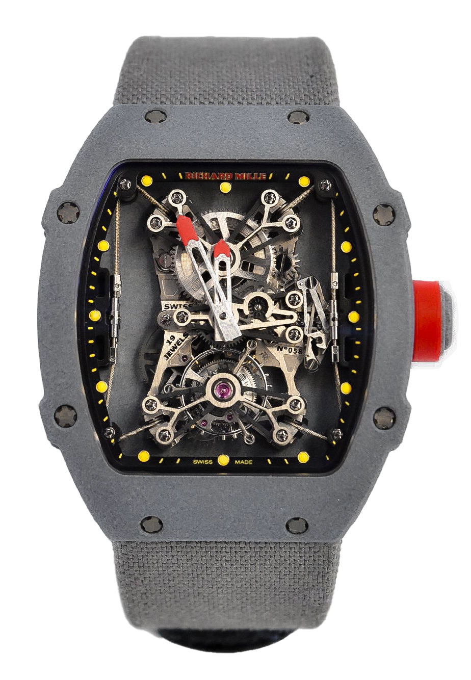 RICHARD MILLE RM 27-01 TOURBILLON RAFAEL NADAL MEN'S WATCH - CARBON NANOTUBES CASE, VELCRO STRAP-DUBAILUXURYWATCH