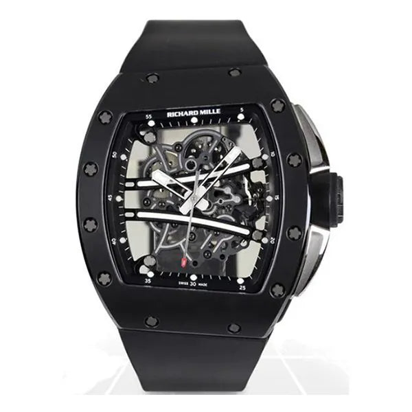 RICHARD MILLE RM 61-01 CA-TZP YOHAN BLAKE LIMITED EDITION 50.23MM X 42.7MM NTPT CARBON BLACK RUBBER STRAPS MEN’S WATCH-DUBAILUXURYWATCH