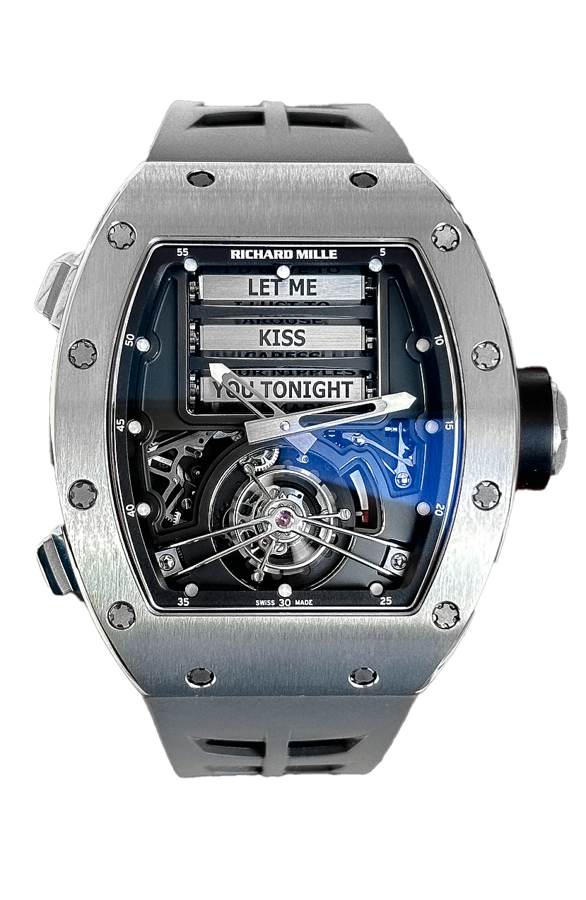 RICHARD MILLE RM 69 MANUAL WINDING TOURBILLON 50MM X 42.70MM TITANIUM BLACK RUBBER STRAPS MEN’S WATCH-DUBAILUXURYWATCH