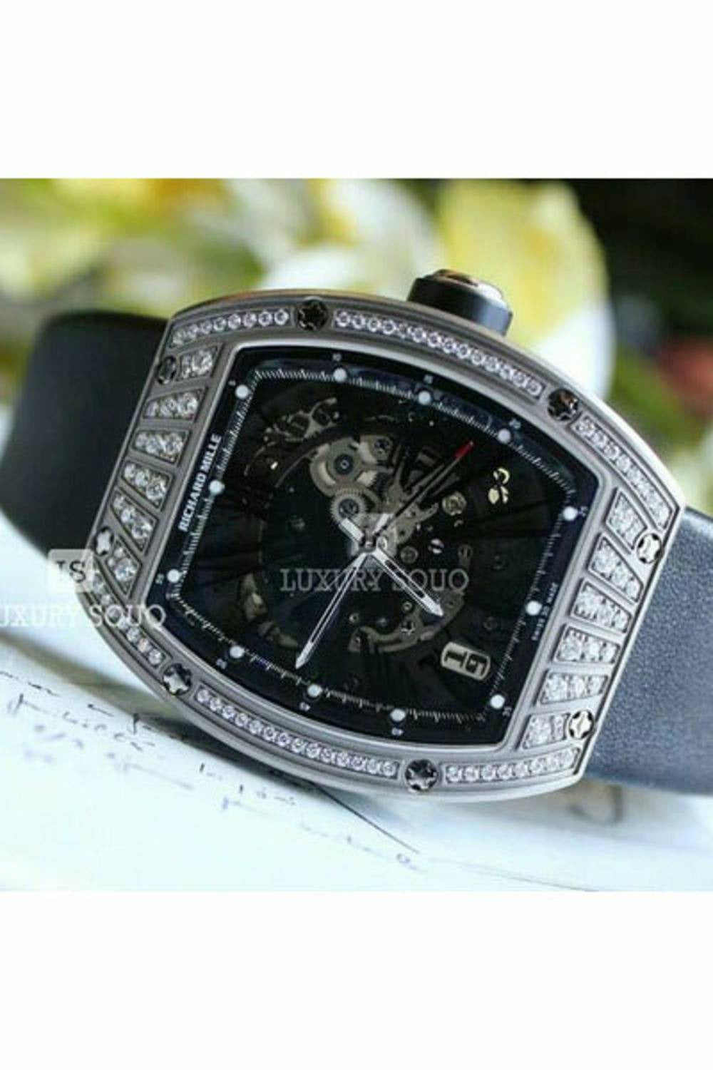 richard mille titanium med set diamond 42mm ladies watch-DUBAILUXURYWATCH