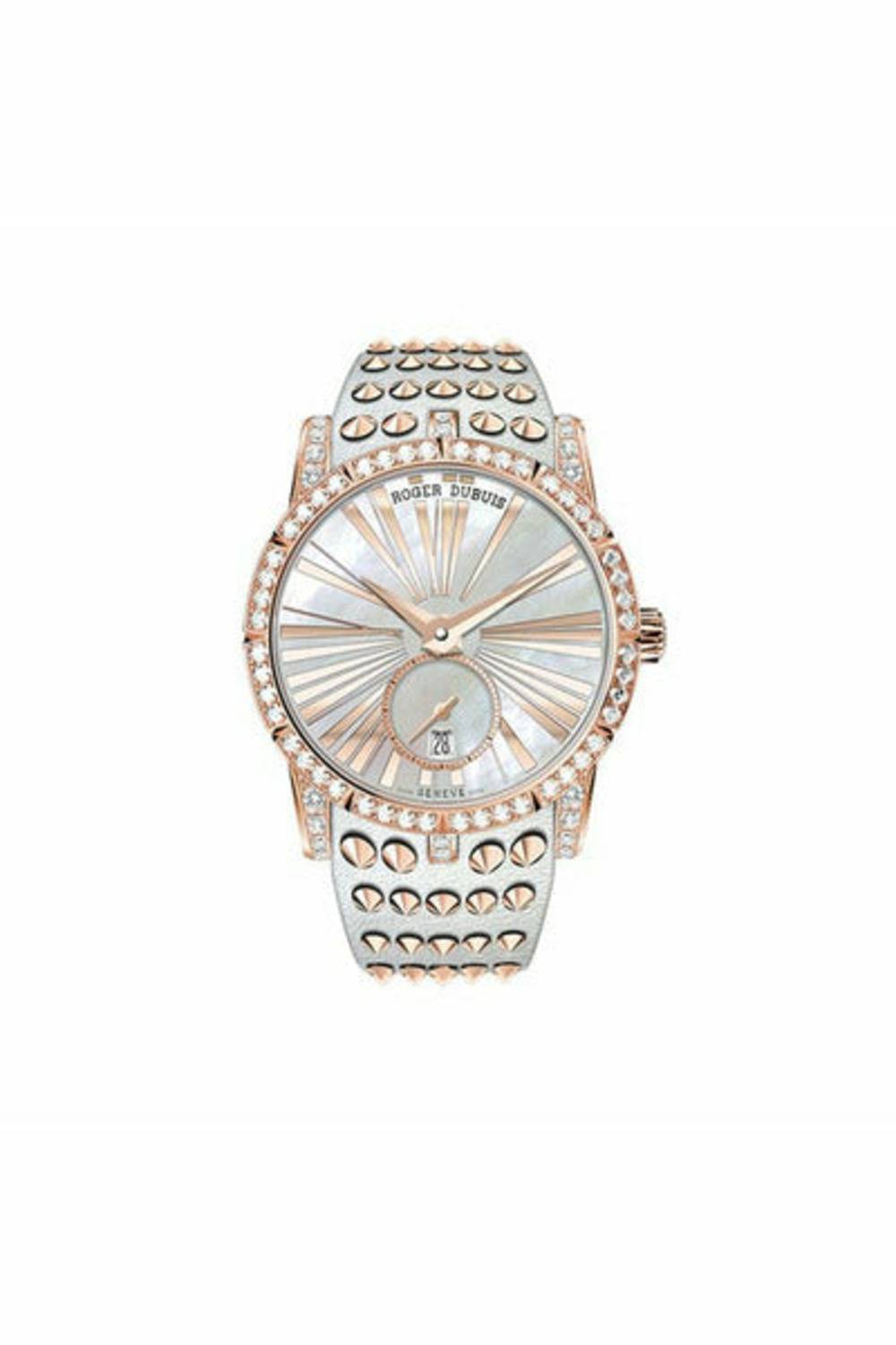 roger dubuis excalibur studs rose gold automatic ladies watch ref. rddbex0667-DUBAILUXURYWATCH