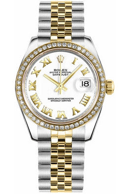 rolex datejust 31 white roman numeral dial watch 178383-DUBAILUXURYWATCH