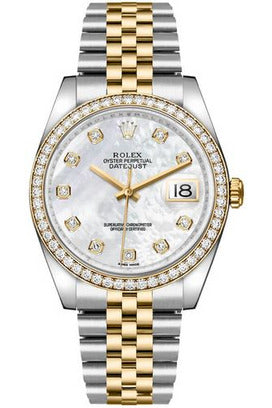 rolex datejust 36 mother of pearl diamond watch 116243-0018-DUBAILUXURYWATCH