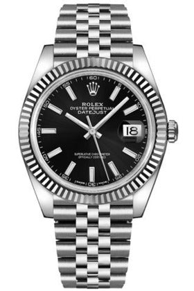 rolex datejust 41 black dial men's watch 126334-0018-DUBAILUXURYWATCH