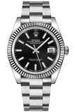 rolex datejust 41 black dial oyster bracelet men's watch 126334-0017-DUBAILUXURYWATCH