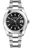 rolex datejust 41 black dial steel men's watch 126300-0011-DUBAILUXURYWATCH