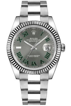 rolex datejust 41 grey dial men's watch 126334-0021-DUBAILUXURYWATCH