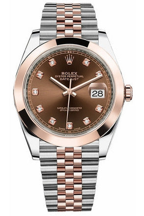 rolex datejust steel & 18kt rose gold 41mm-DUBAILUXURYWATCH