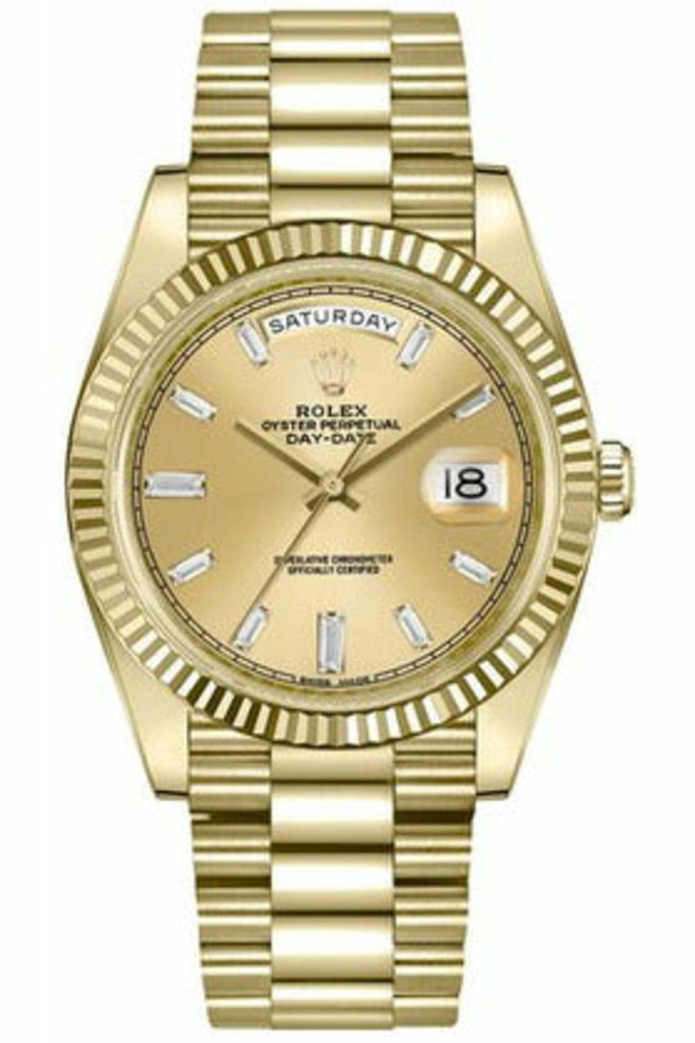 rolex day-date 40 solid 18k yellow gold 228238-DUBAILUXURYWATCH