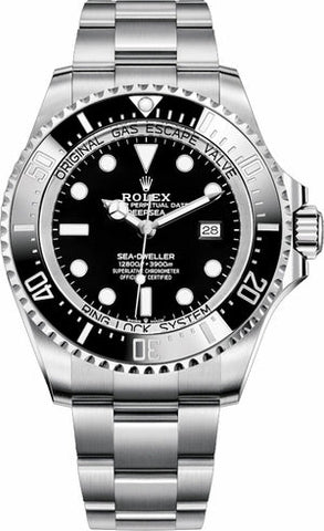 rolex deepsea black dial oyster steel men's watch 126660-0001-DUBAILUXURYWATCH