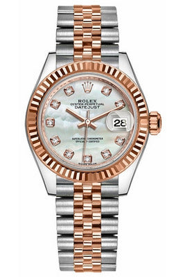 rolex lady-datejust 28 mother of pearl diamond watch 279171-DUBAILUXURYWATCH