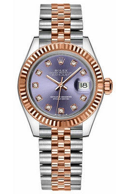 rolex lady-datejust 28 purple diamond jubilee bracelet watch 279171-DUBAILUXURYWATCH