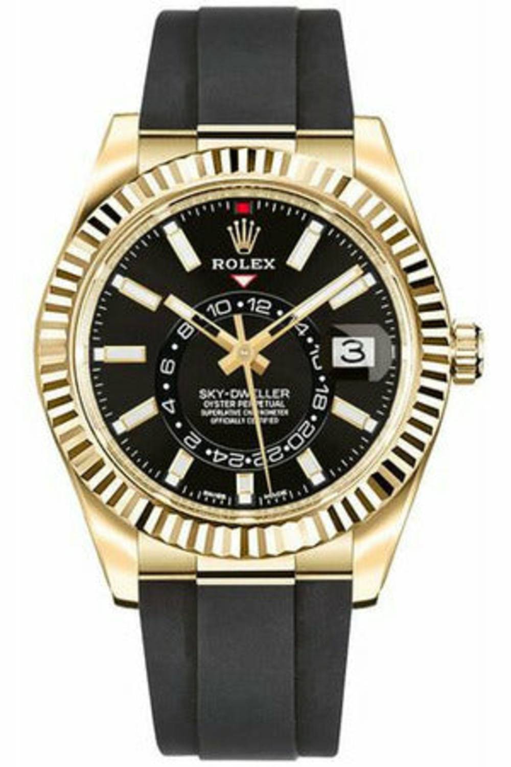 rolex sky-dweller 18k yellow 326238-0009-DUBAILUXURYWATCH