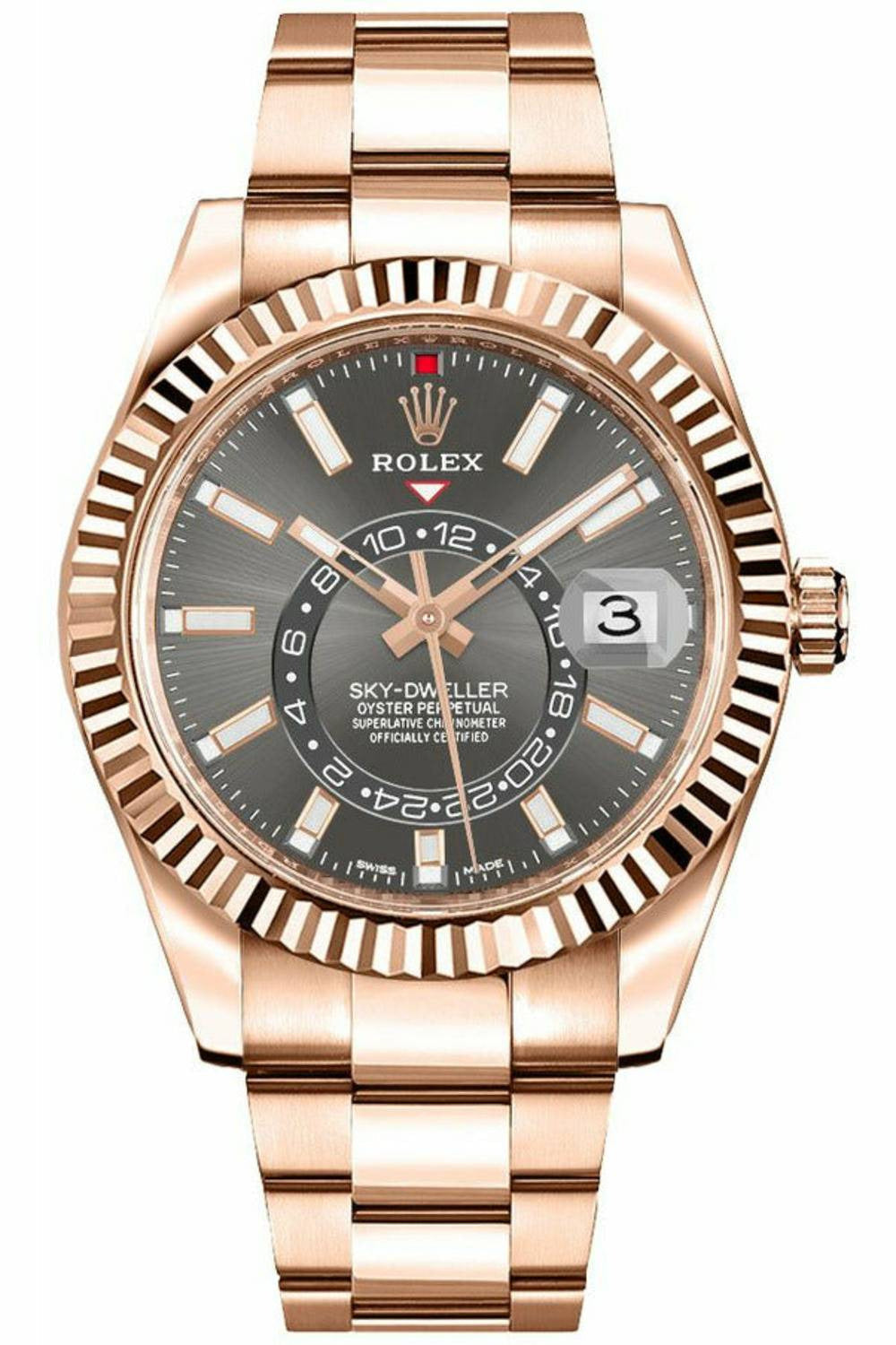 rolex sky-dweller 42mm 18k rose gold-DUBAILUXURYWATCH