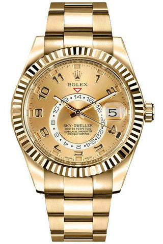 rolex sky-dweller men's gold watch 326938-DUBAILUXURYWATCH