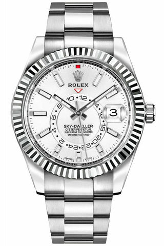rolex sky-dweller white dial luxury watch 326934-0001-DUBAILUXURYWATCH