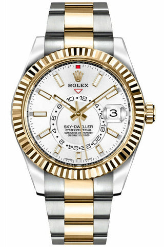 rolex sky-dweller white dial men's watch 326933-0009-DUBAILUXURYWATCH