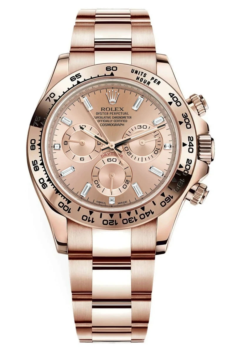 Rolex Cosmograph Daytona 116505 Men’s Luxury Watch with pink diamond-set dial-DUBAILUXURYWATCH