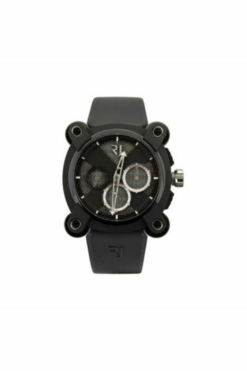 romain jerome moon dna moon invader speed metal chronograph 46mm black pvd coated steel men's watch-DUBAILUXURYWATCH