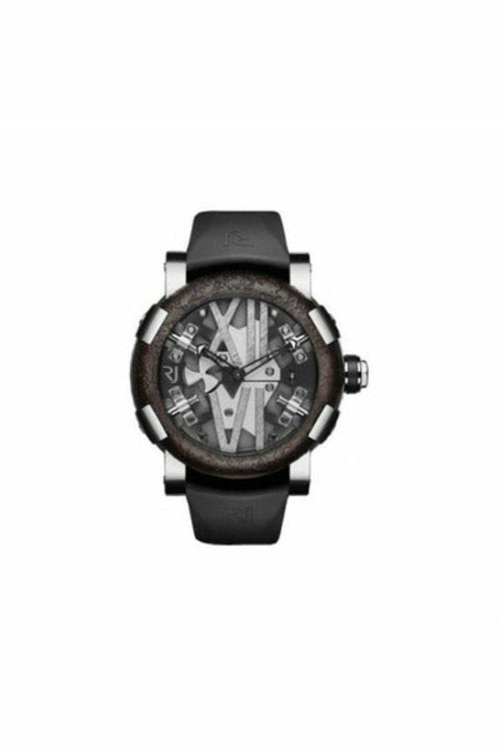 romain jerome titanic dna steampunk metal steel and black pvd coated steel 50mm men's watch-DUBAILUXURYWATCH