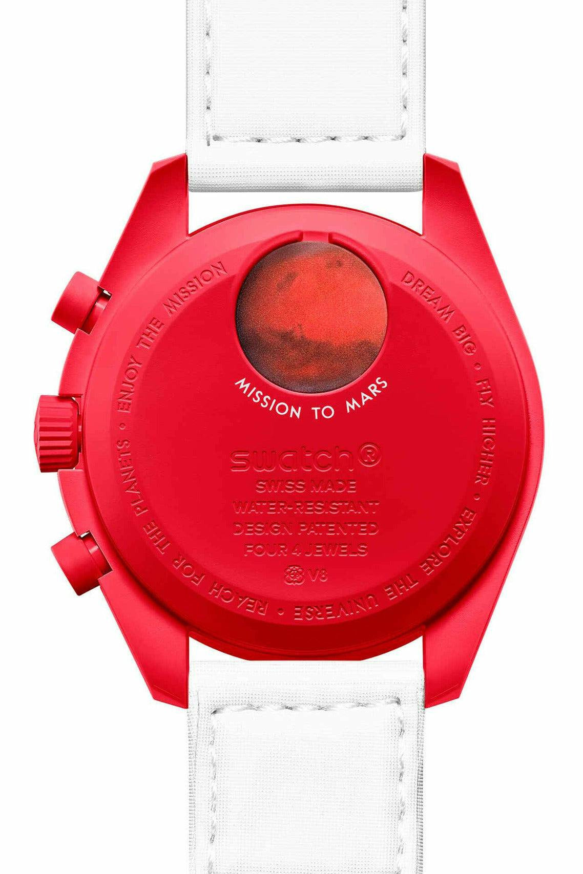 swatch omega x swatch - bioceramic moonswatch - mission to mars-DUBAILUXURYWATCH