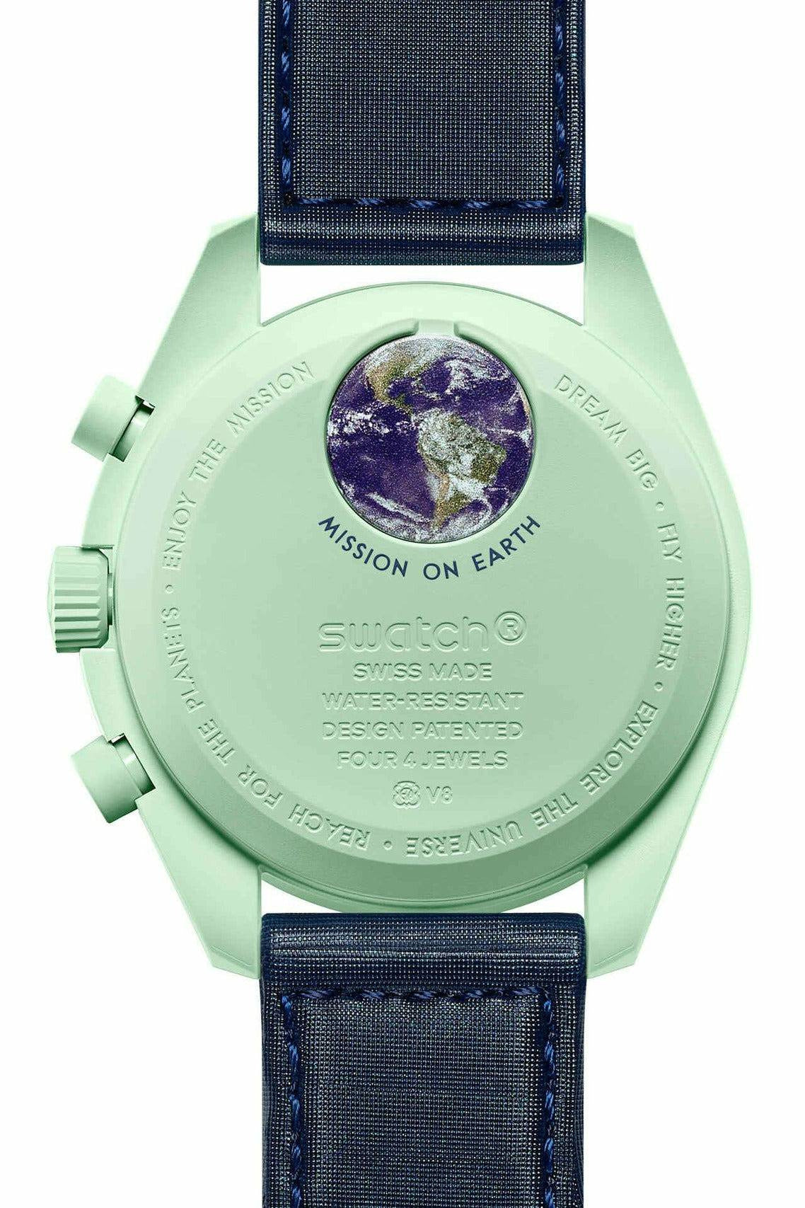 swatch x omega bioceramic moonswatch mission on earth-DUBAILUXURYWATCH