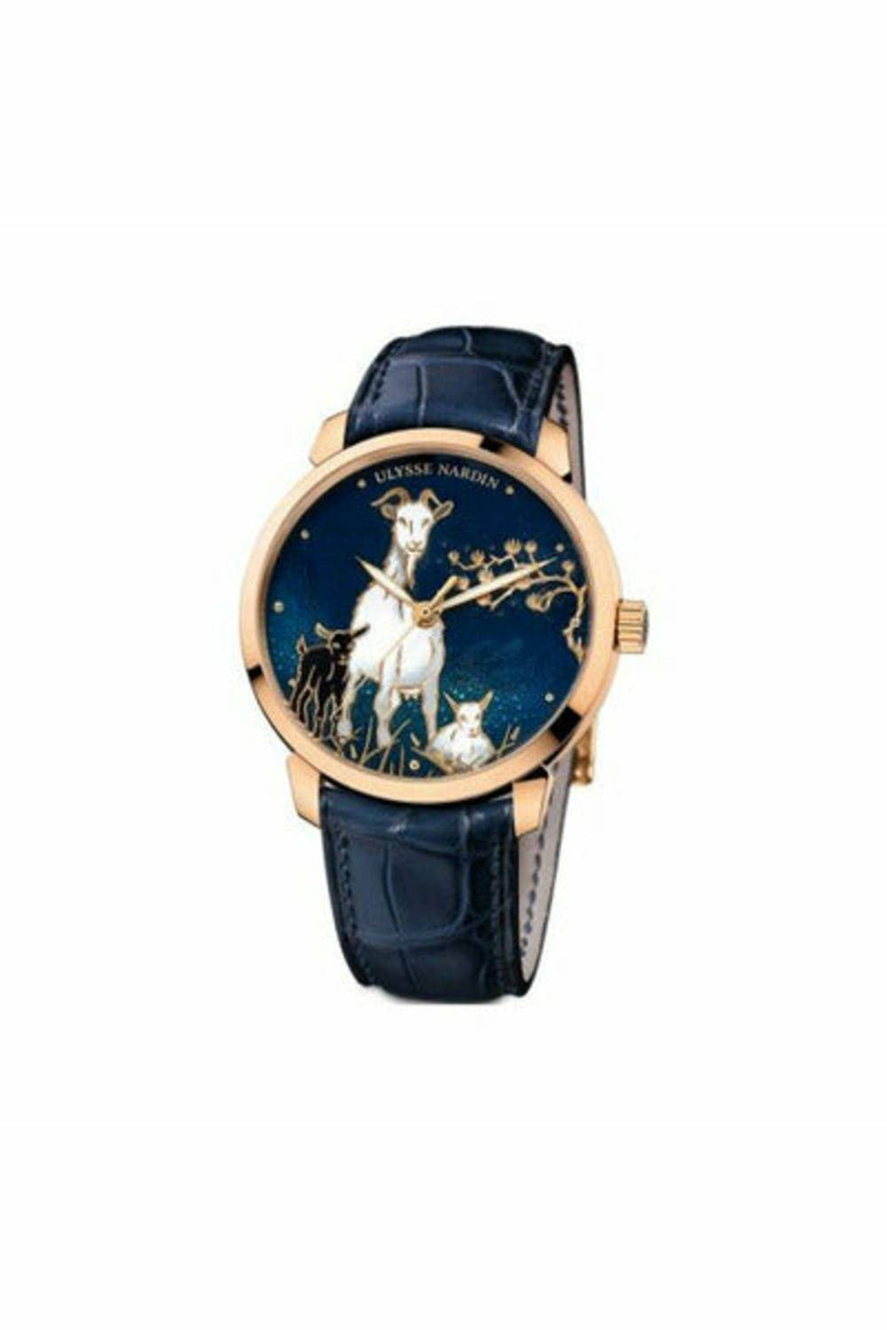 ulysse nardin classico goat limited edition to 88pcs 18kt rose gold 40mm men's watch-DUBAILUXURYWATCH