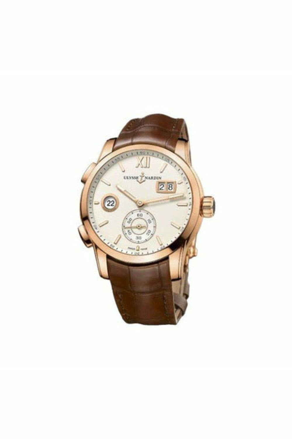 ulysse nardin dual time 42mm 18kt rose gold men's watch-DUBAILUXURYWATCH