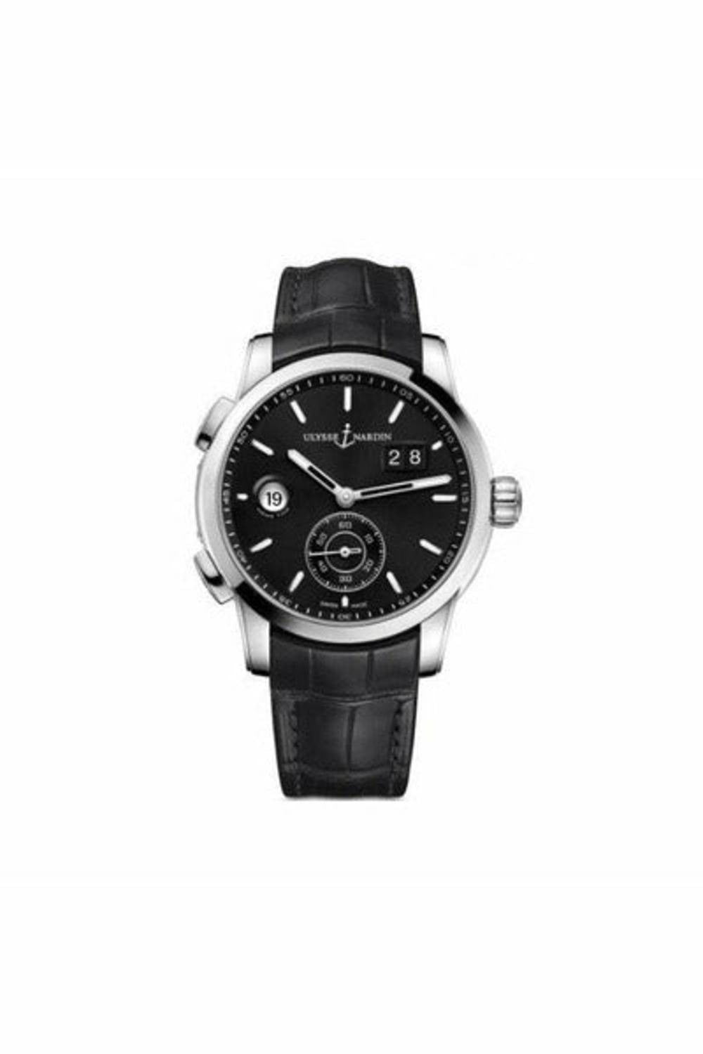 ulysse nardin dual time manufacture 42mm stainless steel men's watch-DUBAILUXURYWATCH